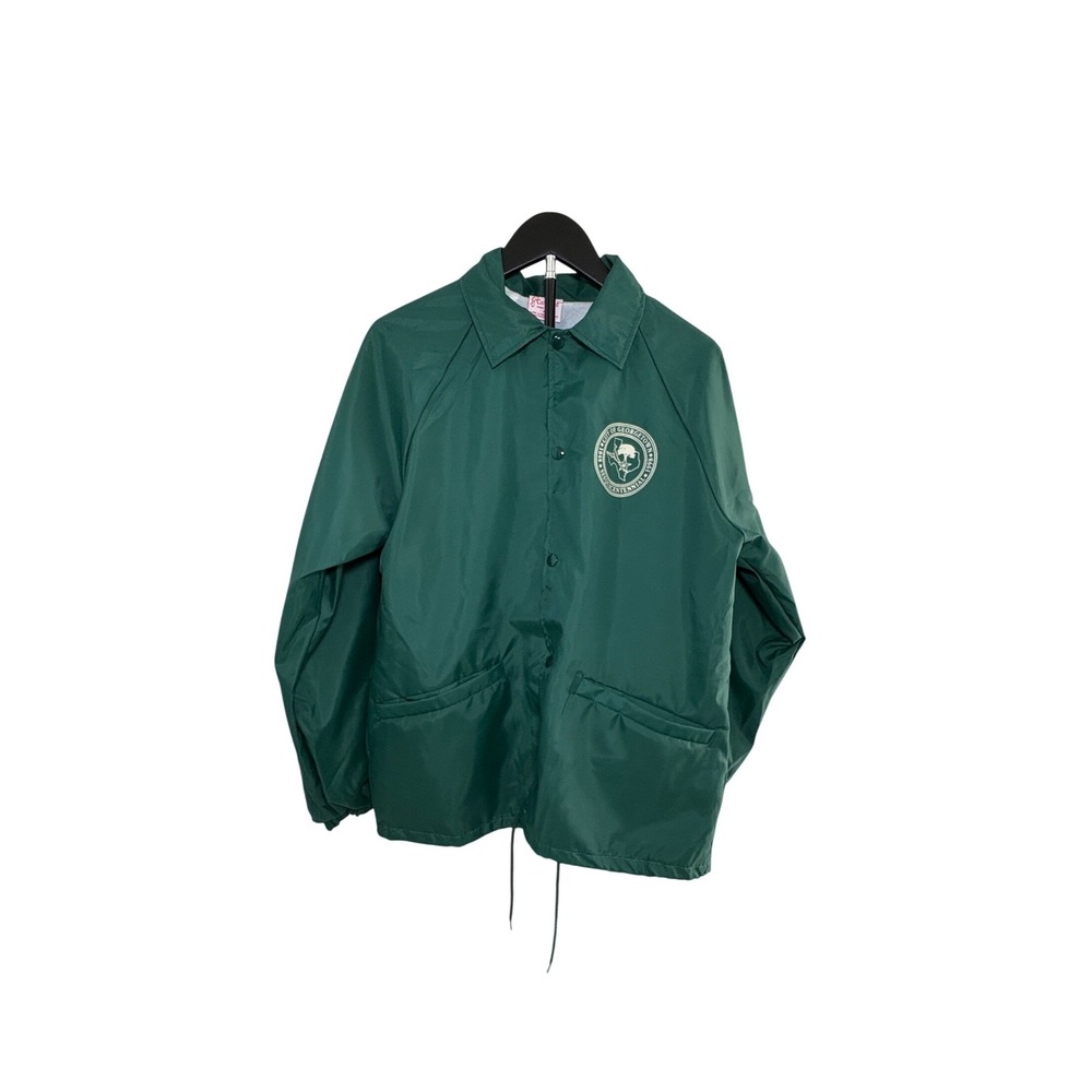 City of Georgetown Sesquicentennial Jacket L – Green Snap Front Vintage Logo